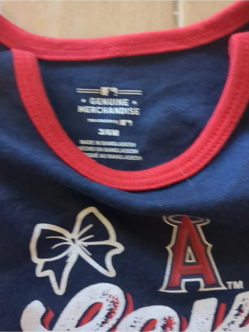 Los Angeles Angels merch Baby Girl Onesies - Red & Navy Set 0-3 and 3-6 months